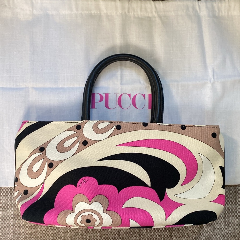 Vintage Emilio Pucci Fabric & Leather Bag - Picture 12 of 12